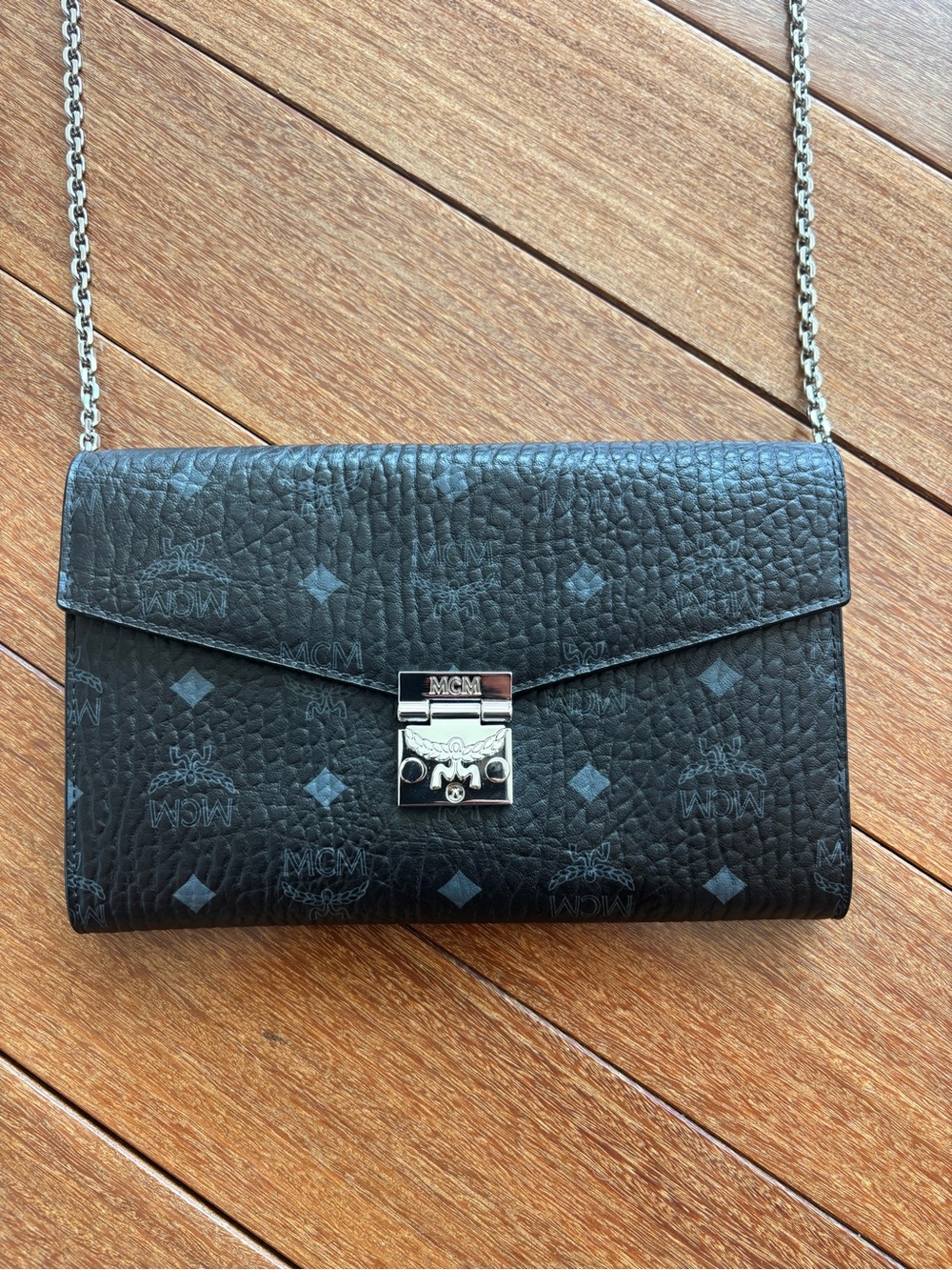 MCM Patricia Visetos Crossbody Wallet (large)